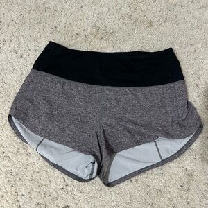 lululemon athletica Black and Gray Athletic Shorts